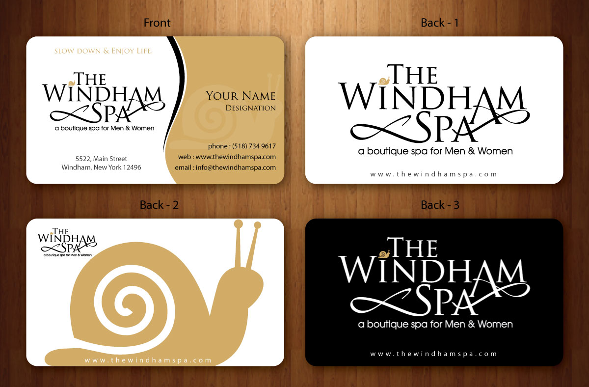 Business Card Design by Sbss for The Windham Spa | Design #1412307