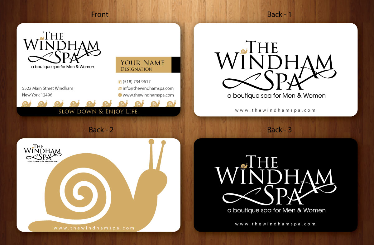 Business Card Design by Sbss for The Windham Spa | Design #1412315