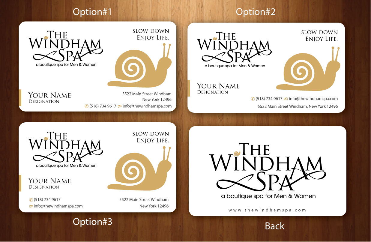 Business Card Design by Sbss for The Windham Spa | Design #1419751
