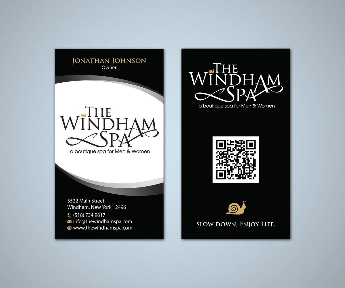 Business Card Design by MDesign for The Windham Spa | Design #1452418