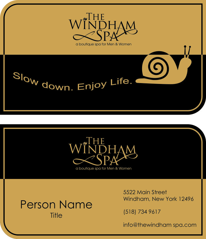 Diseño de Tarjeta de Presentación por ciacrobulete para The Windham Spa | Diseño #1409068