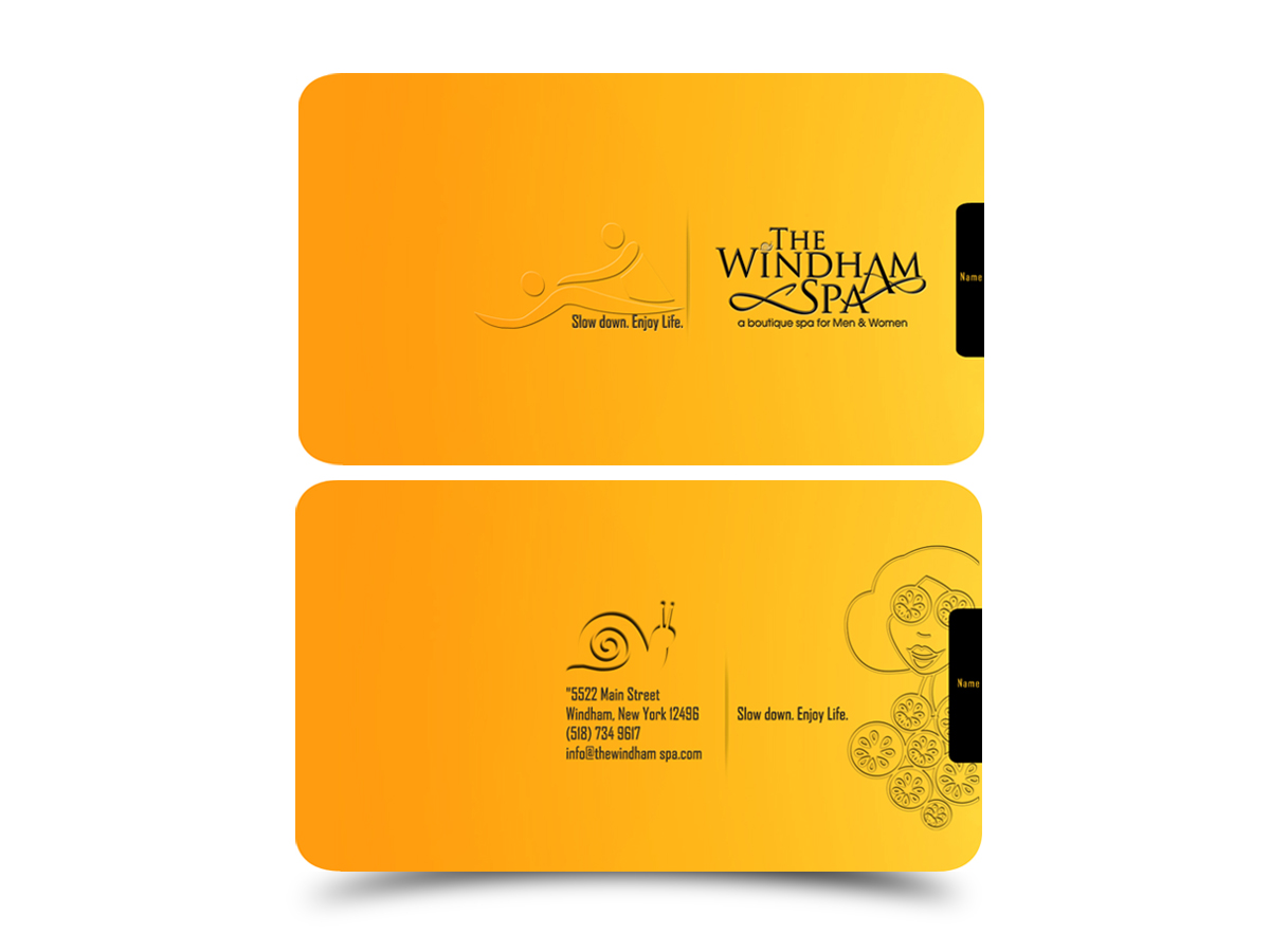 Business Card Design by Hueray for The Windham Spa | Design #1411861