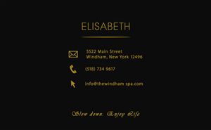 Design de Carte de Visite par Lx Design pour The Windham Spa | Design : #1446277