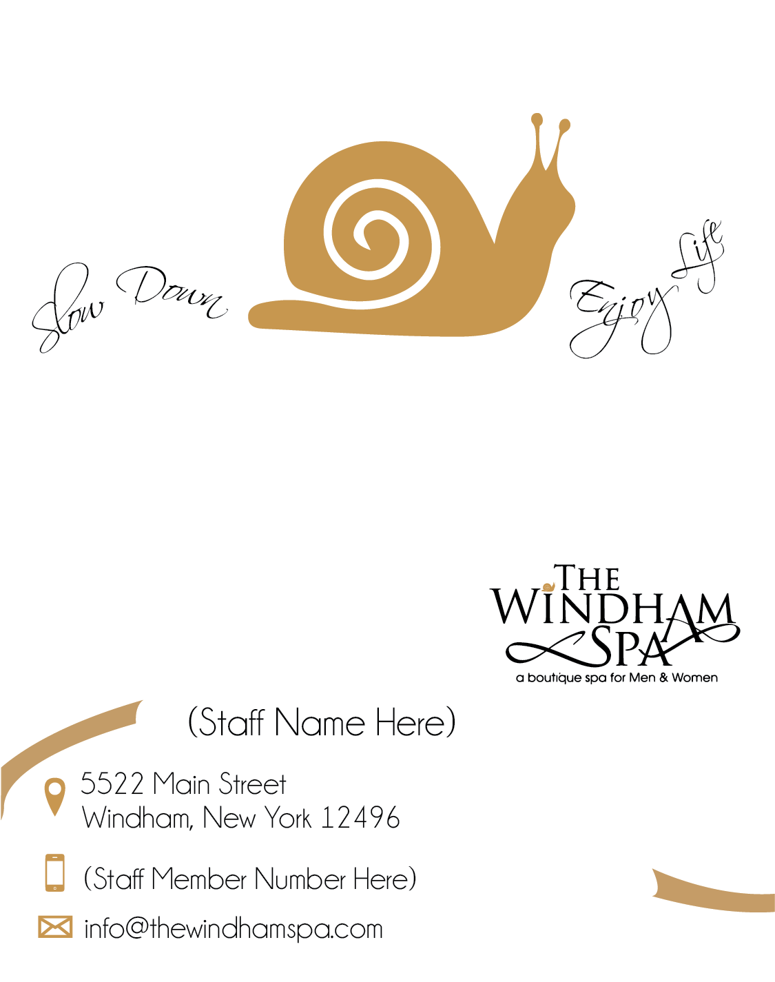 Business Card Design by JadeCrystal for The Windham Spa | Design #1426626