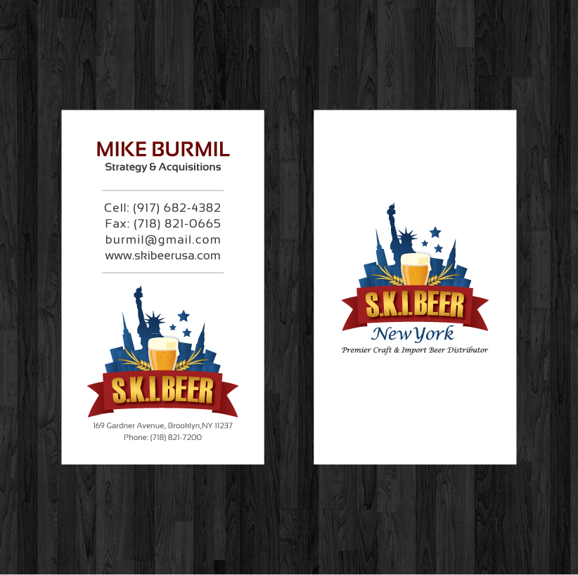 Diseño de Tarjeta de Presentación por thanhsugar para SKI Beer | Diseño #1407071