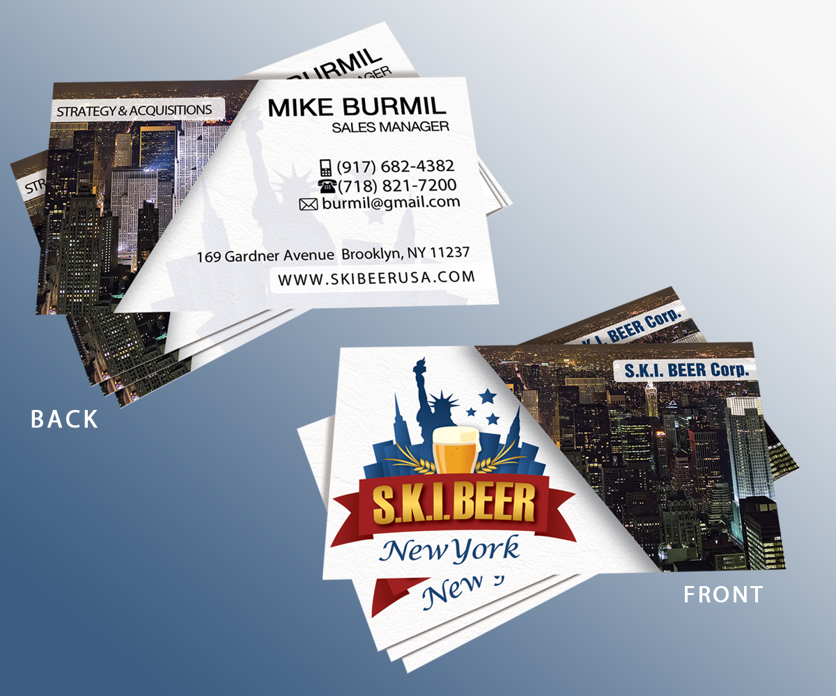 Diseño de Tarjeta de Presentación por Angelin@ para SKI Beer | Diseño #1417673