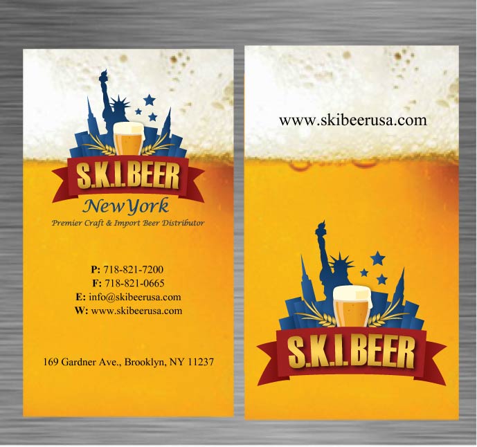 Diseño de Tarjeta de Presentación por Sbss para SKI Beer | Diseño #1408746