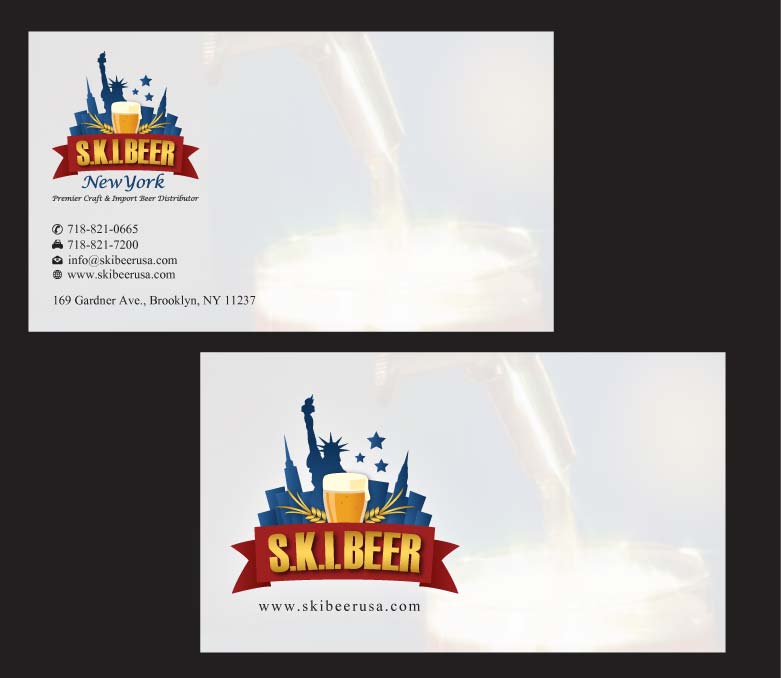 Diseño de Tarjeta de Presentación por Sbss para SKI Beer | Diseño #1408762