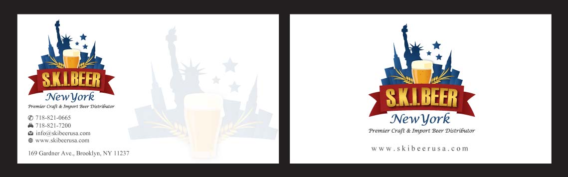 Diseño de Tarjeta de Presentación por Sbss para SKI Beer | Diseño #1408771