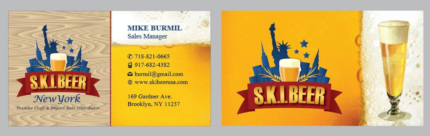 Diseño de Tarjeta de Presentación por Sbss para SKI Beer | Diseño #1412462