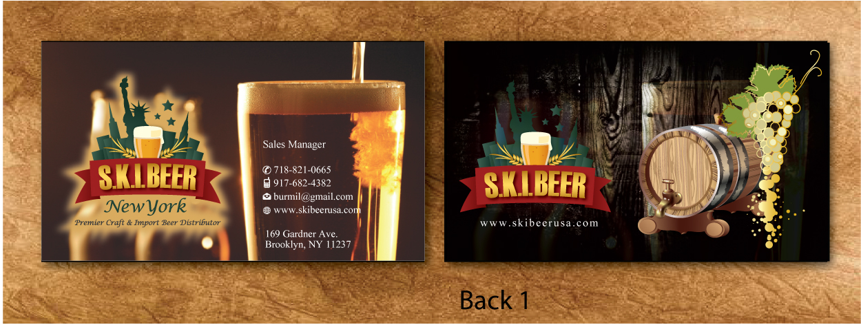 Diseño de Tarjeta de Presentación por Sbss para SKI Beer | Diseño #1422727