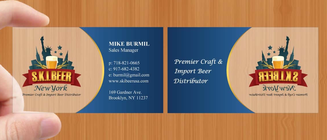 Diseño de Tarjeta de Presentación por Sbss para SKI Beer | Diseño #1443306