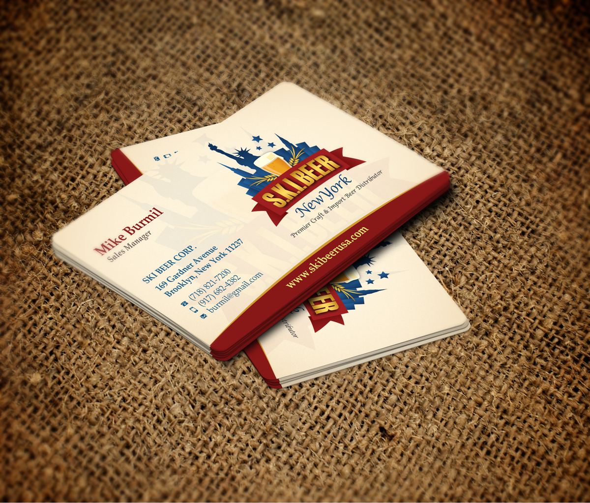 Diseño de Tarjeta de Presentación por anxongdzong para SKI Beer | Diseño #1412332
