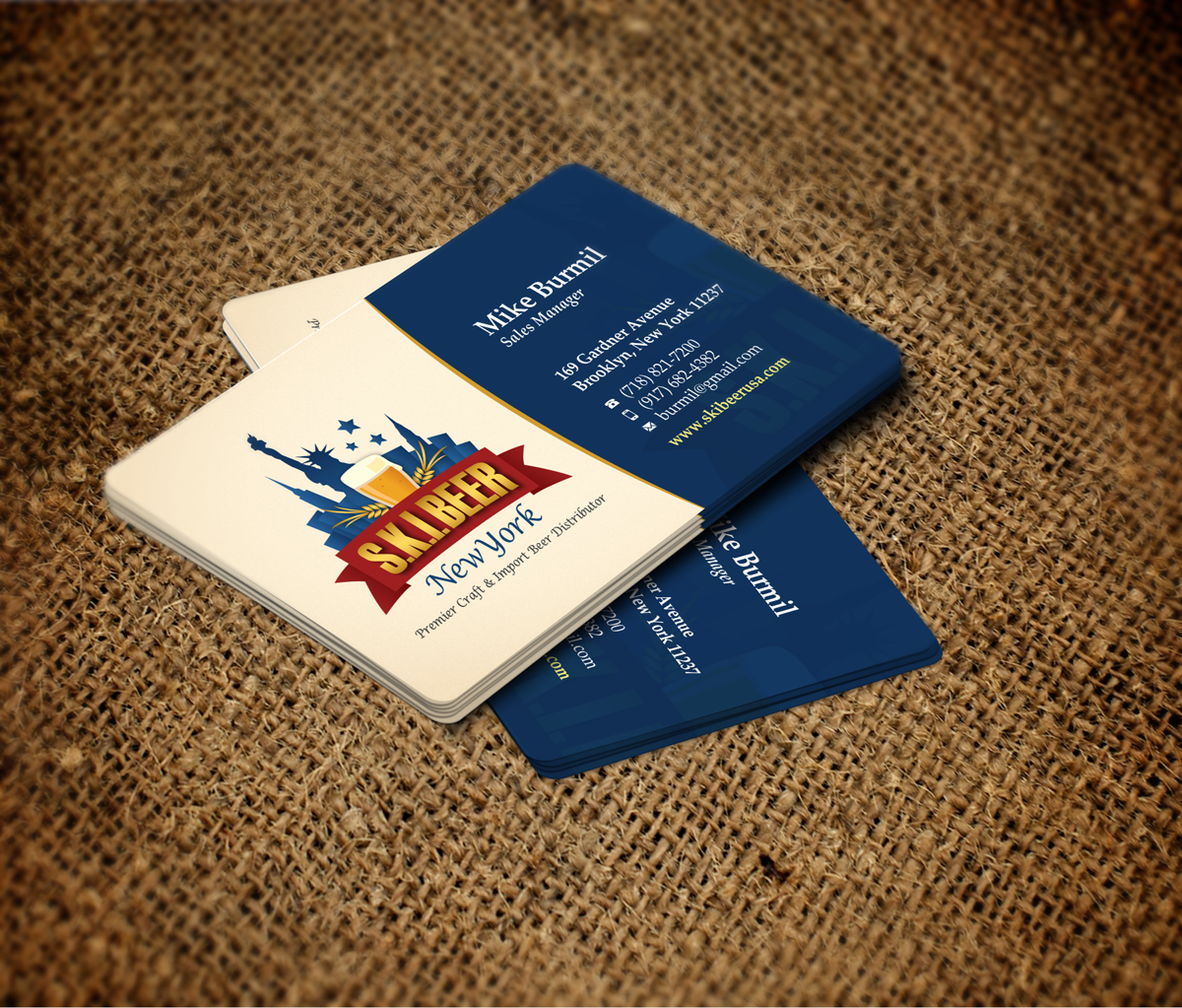 Diseño de Tarjeta de Presentación por anxongdzong para SKI Beer | Diseño #1412338