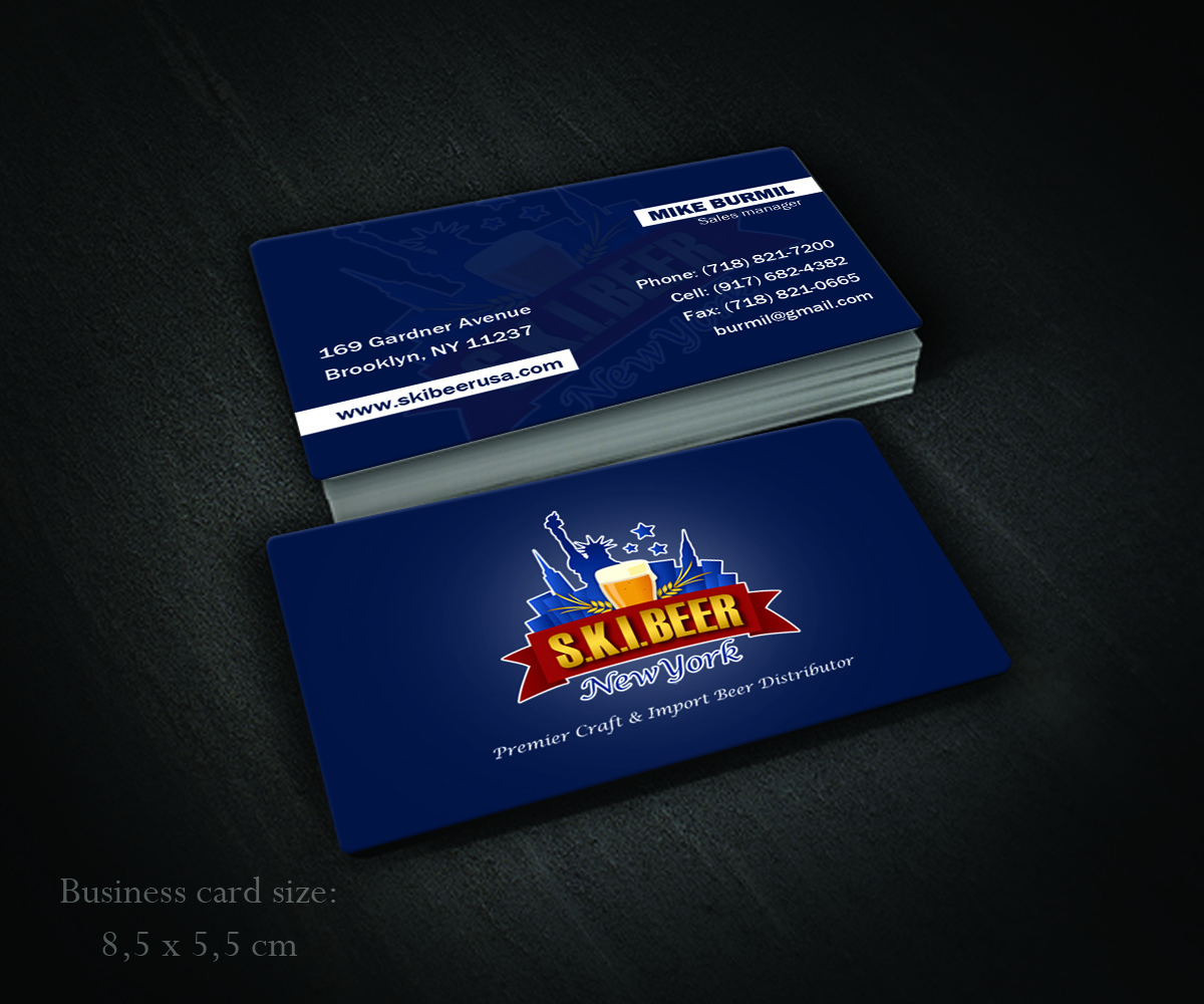 Business Card Design by wall-jamboree for SKI Beer | Design #1414098