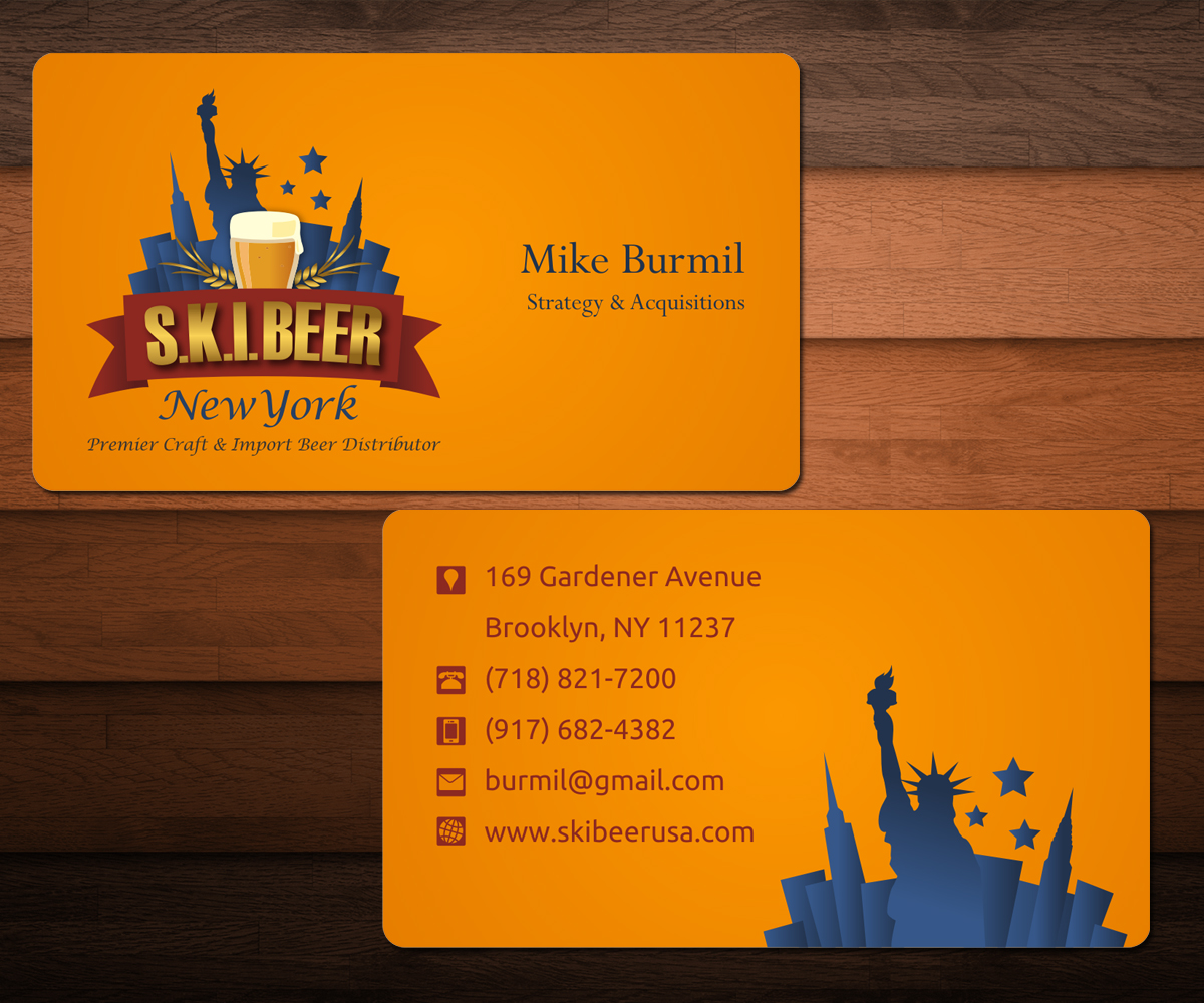 Diseño de Tarjeta de Presentación por Out of the Box Ideas para SKI Beer | Diseño #1422761