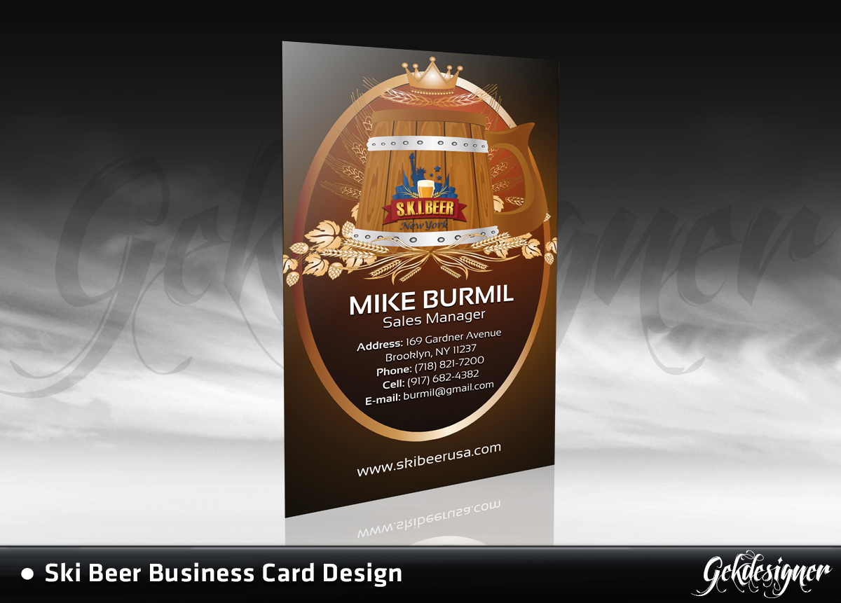 Business Card Design by gekgrfx for SKI Beer | Design #1422053