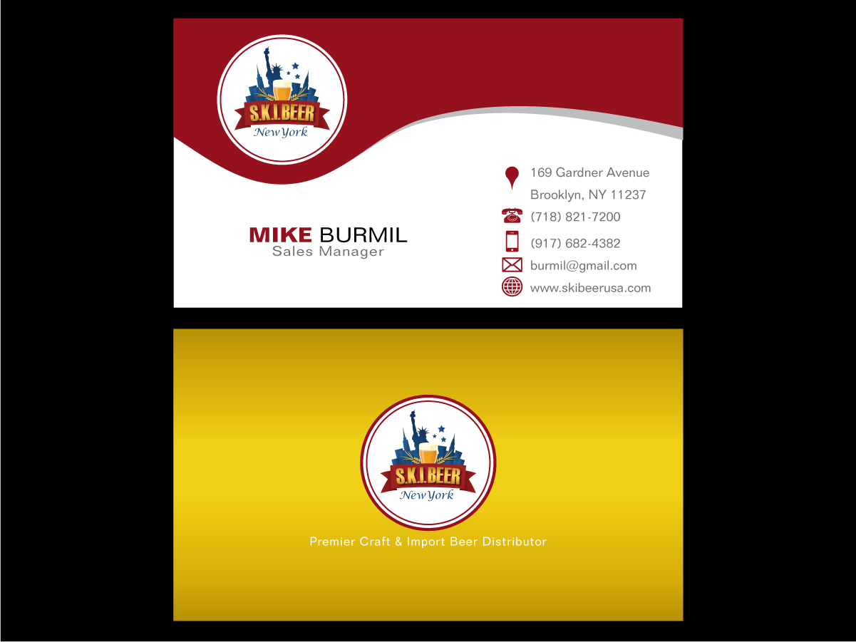 Business Card Design by Arnett for SKI Beer | Design #1415683