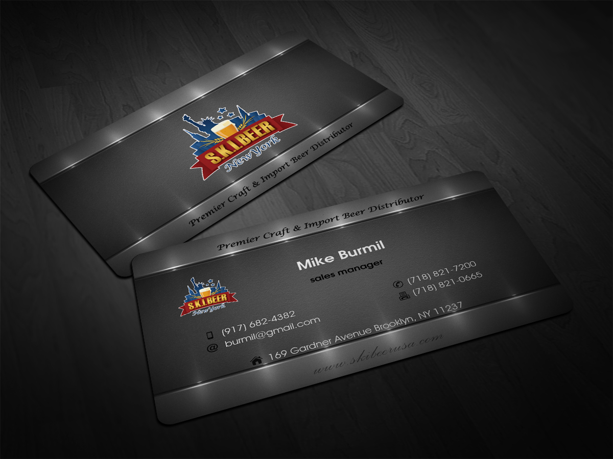 Business Card Design by Scorpius design for SKI Beer | Design #1409972
