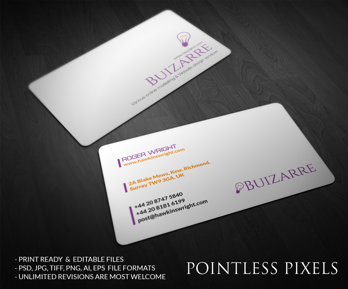 Design de Carte de Visite par Pointless Pixels India pour ce projet | Design #5040518