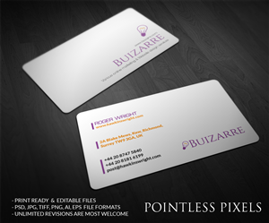 Business Card Design by Pointless Pixels India for this project | Design: #5040518