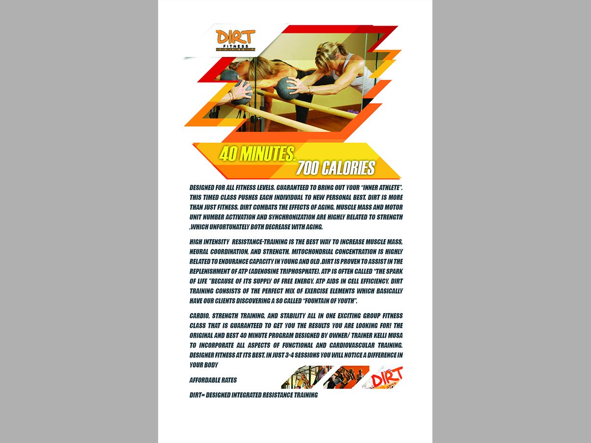 Flyer Design by JRDStudios for DIRT fitness | Design #1470638