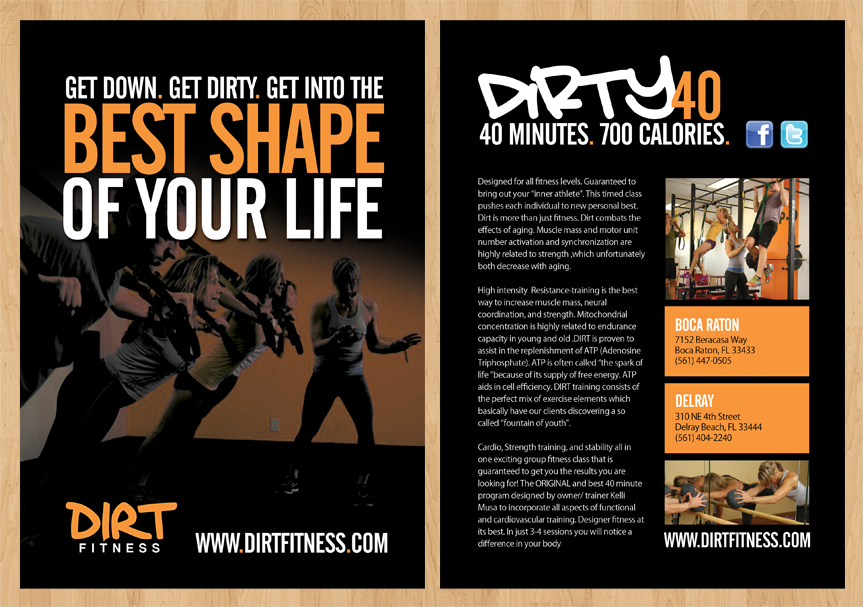 Design de Flyer par John Mares pour DIRT fitness | Design #1458370