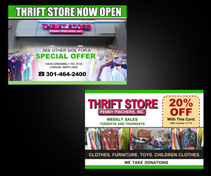 Postcard Design For Thrift Store (We have Pictures) | Design de Carte Postale par MDesigns ™
