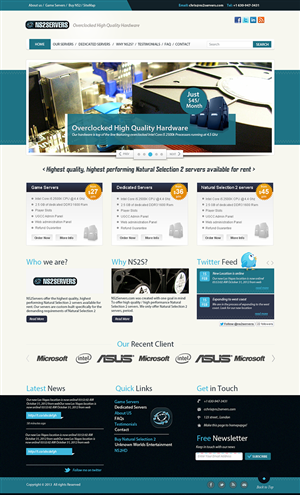 NS2Servers - New high end server provider needs wordpress design