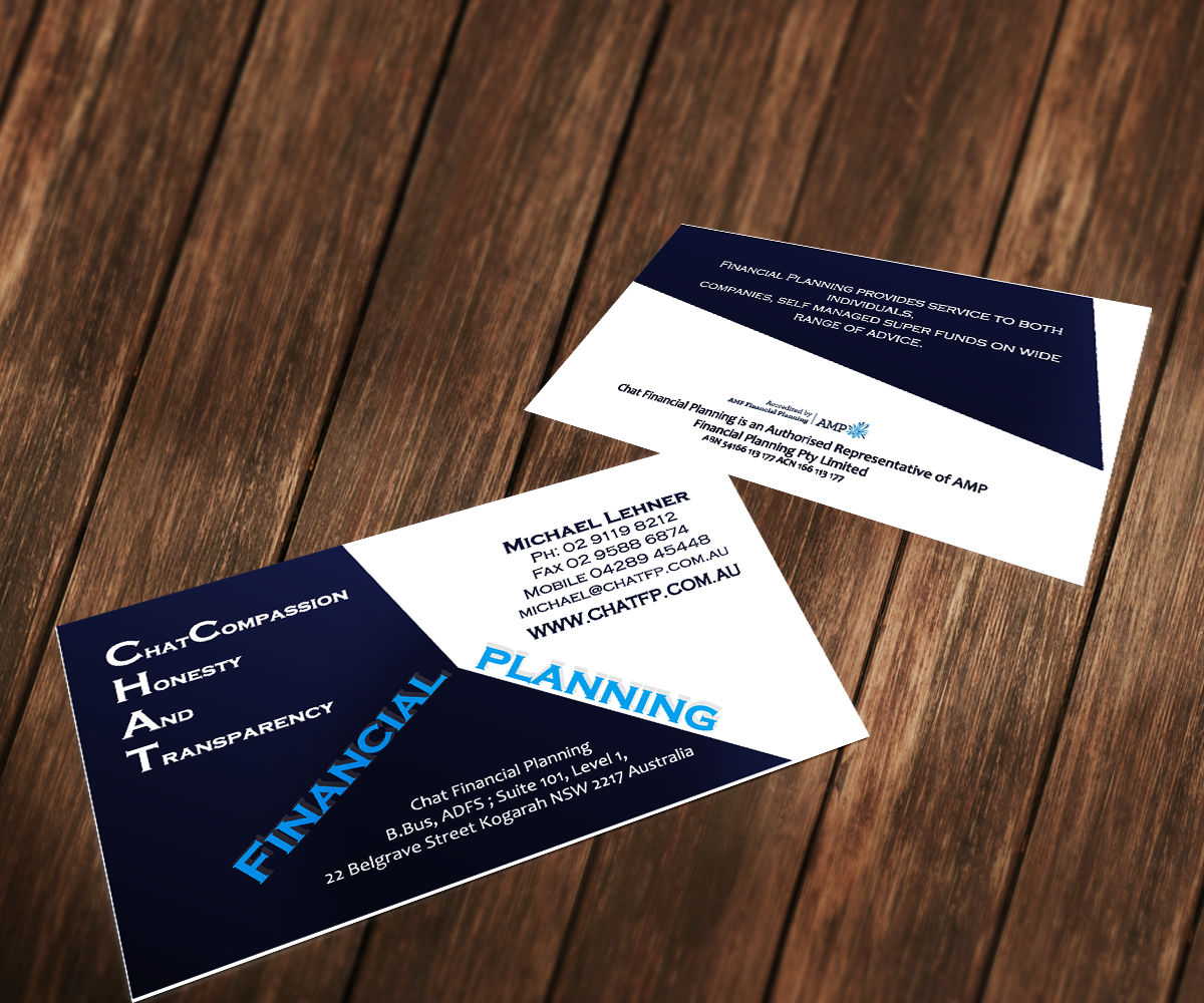 Business Card Design by PCRex for Chat Financial Planning | Design #5022396