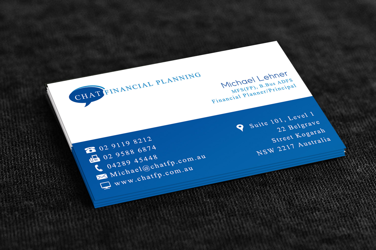 Business Card Design by Stream Graphics for Chat Financial Planning | Design #5023086