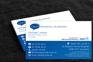 Business Card Design by Stream Graphics for Chat Financial Planning | Design: #5063139