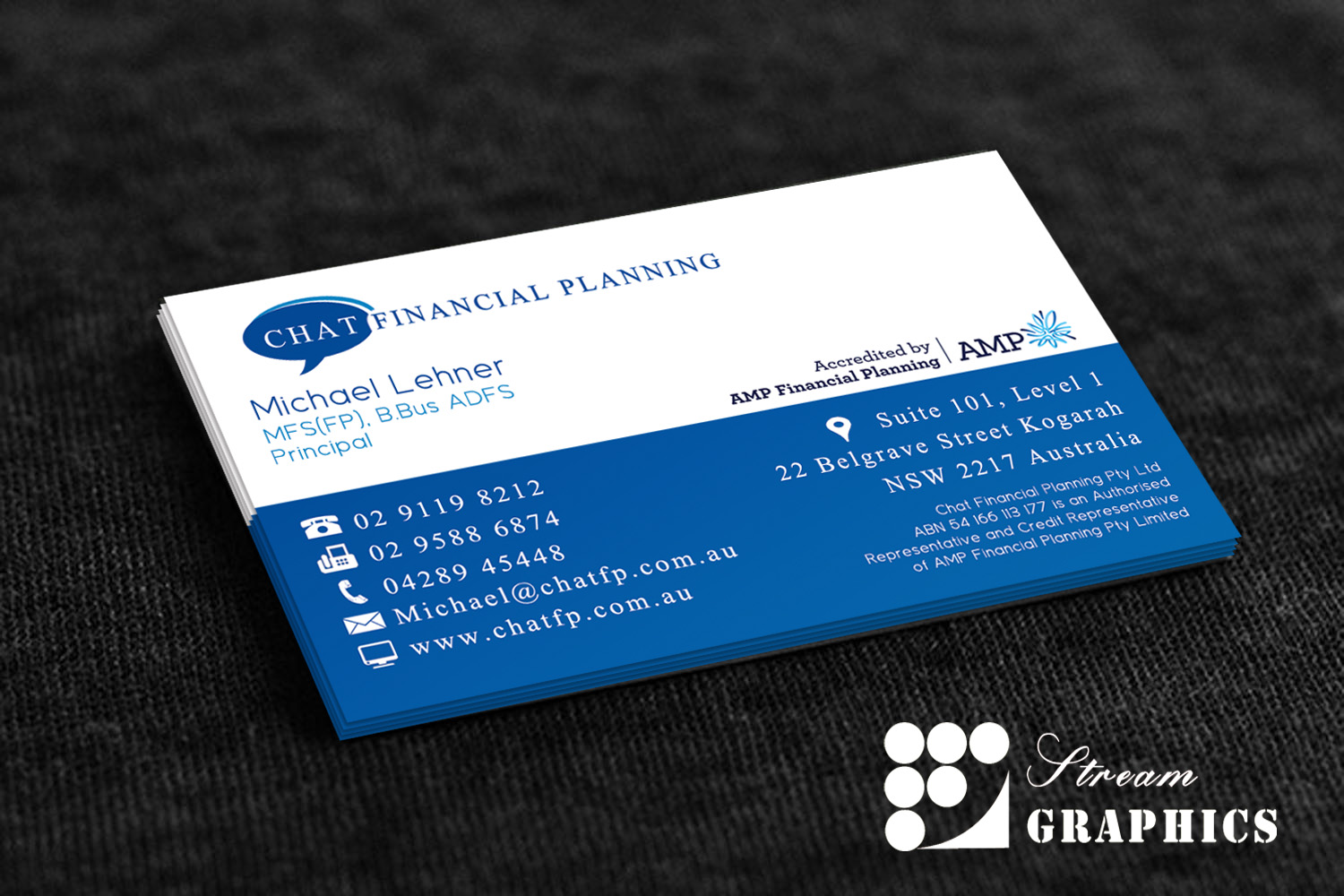 Business Card Design by Stream Graphics for Chat Financial Planning | Design #5077179