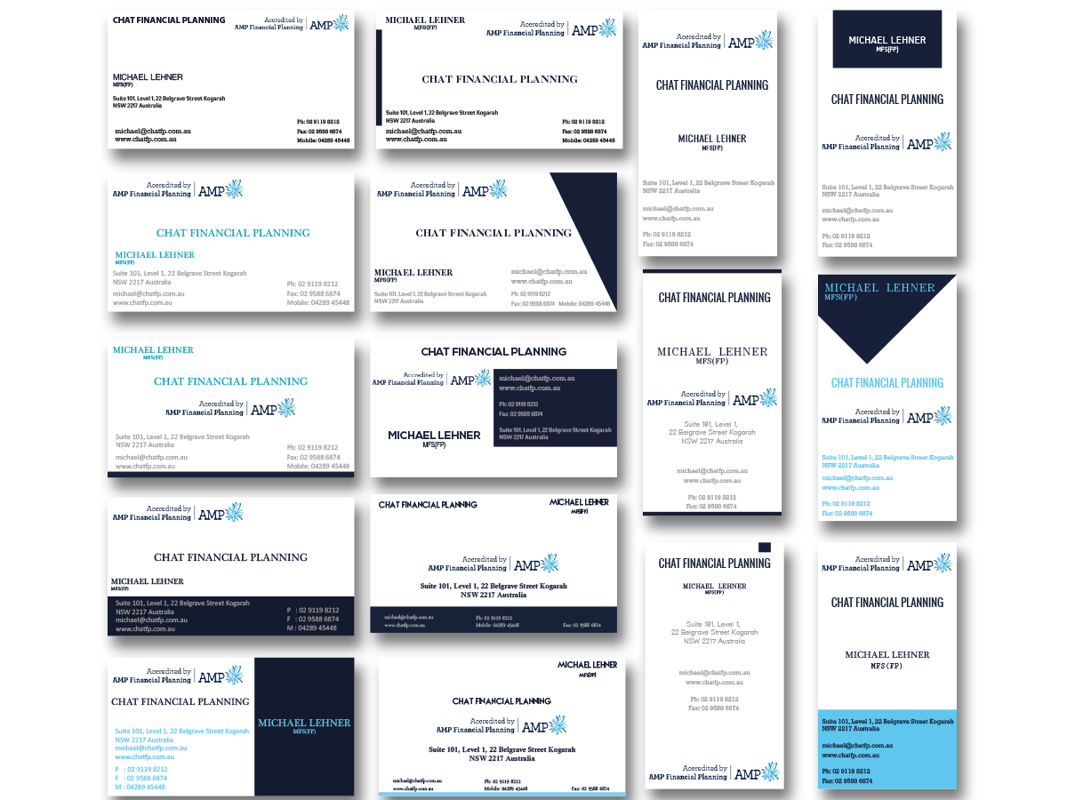 Business Card Design by DESIGN ZONE for Chat Financial Planning | Design #5031467