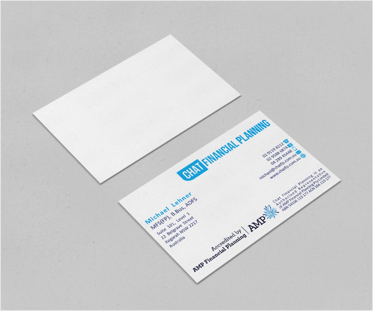 Visitenkarten-Design von A.Hvozdzeu für Chat Financial Planning | Design #5036876