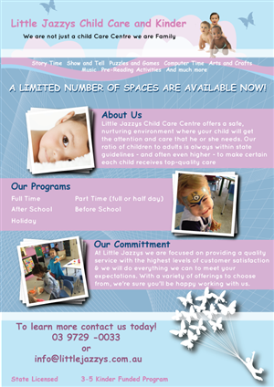 Ad Design for a child care centre | Newspaper Ad Design by TedAtkinson