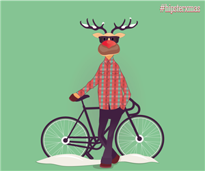 Christmas characters as hipsters | Photoshop-Design von rum