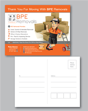 Business Thank You Post Card | Postkarten-Design von alex989