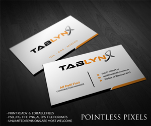 Business Card Design by Pointless Pixels India for Tablynx Pty Ltd | Design #5094594