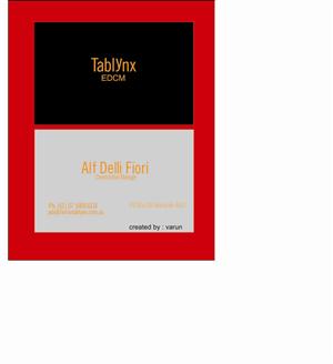 Business Card Design by k_varun6833 for Tablynx Pty Ltd | Design: #5093255