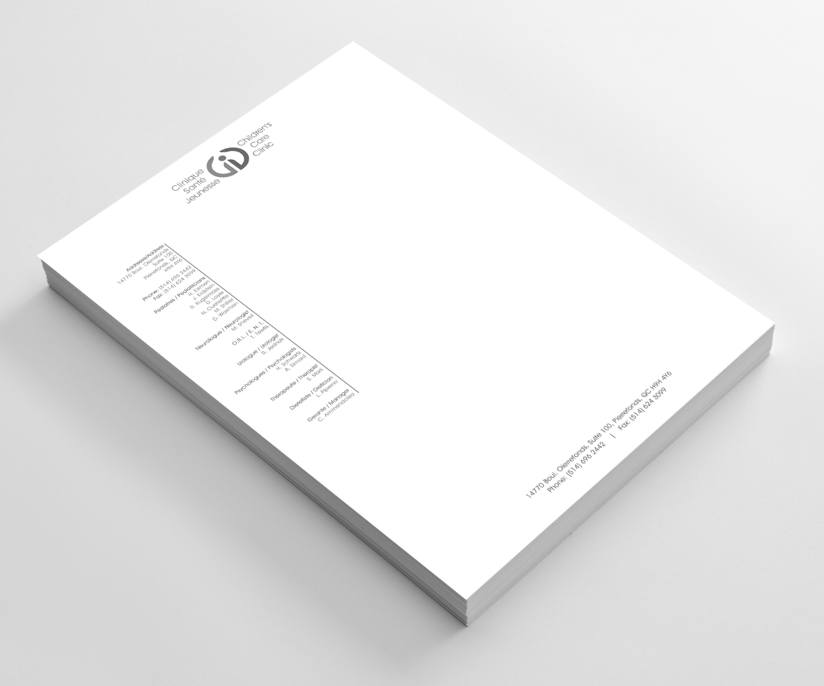Letterhead Design by Sarah Haroon for Children''s Care Clinic | Design #5104315
