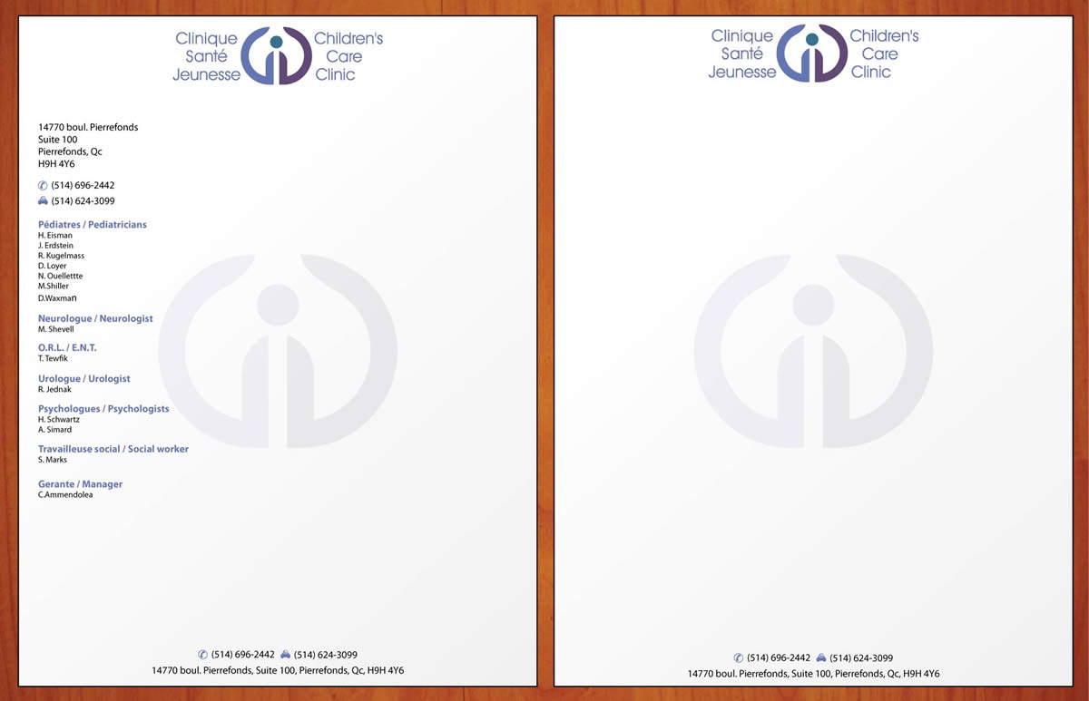 Letterhead Design by Sbss for Children''s Care Clinic | Design #5018333
