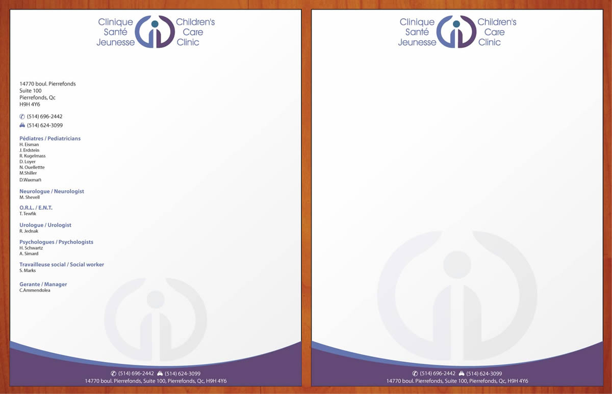 Letterhead Design by Sbss for Children''s Care Clinic | Design #5018337