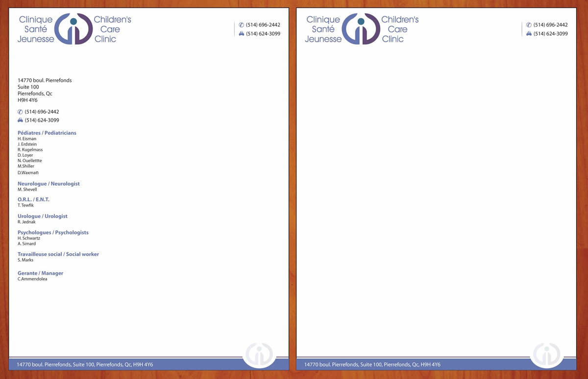 Letterhead Design by Sbss for Children''s Care Clinic | Design #5018342