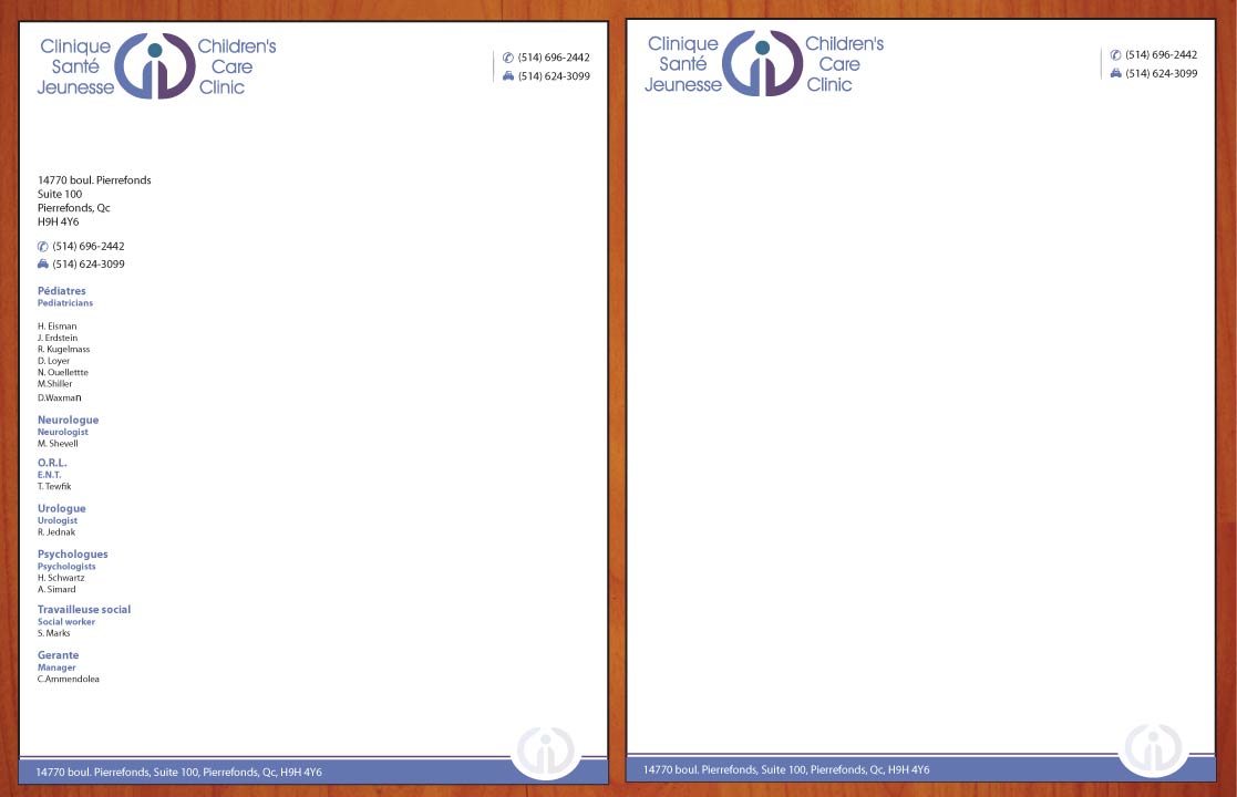 Letterhead Design by Sbss for Children''s Care Clinic | Design #5018374
