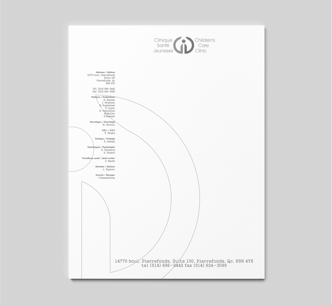 Letterhead Design by Lofu for Children''s Care Clinic | Design #5016559
