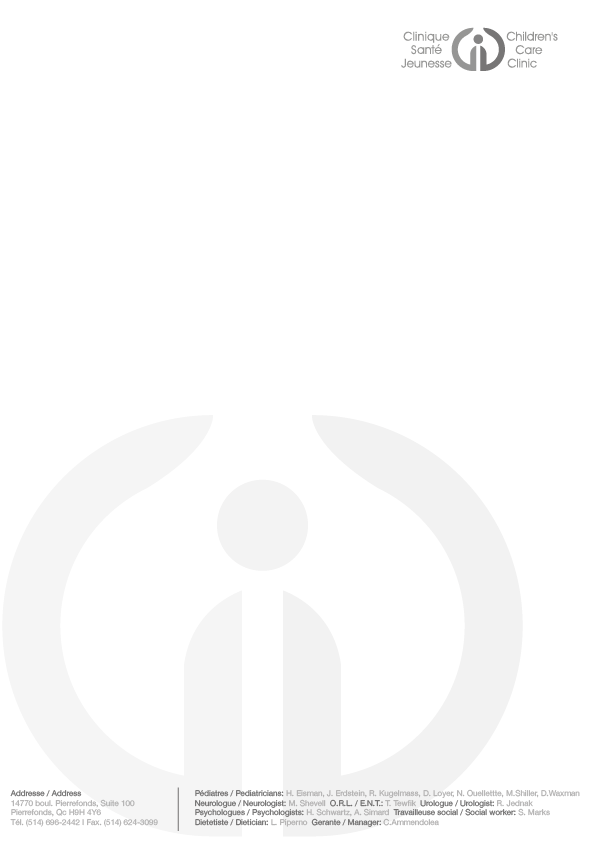 Letterhead Design by Raka for Children''s Care Clinic | Design #5050850