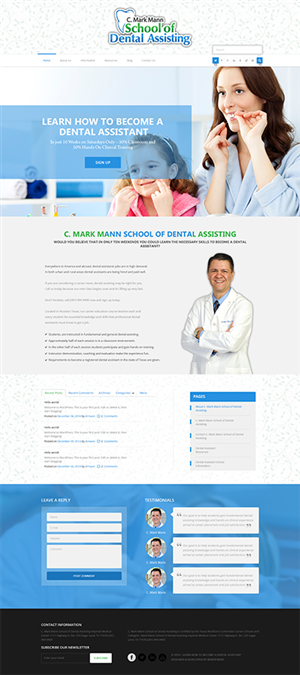 Wordpress Design by web deskers for Mann Dental Care, P.A. | Design #5048772
