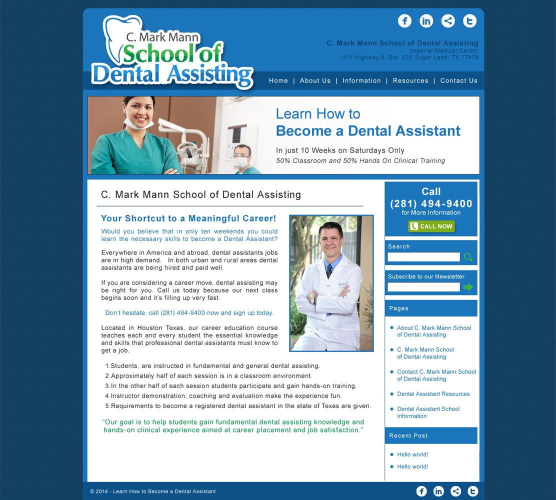 Wordpress Design by neboica for Mann Dental Care, P.A. | Design #5047138