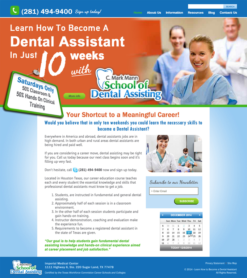 Wordpress Design by Memorylane for Mann Dental Care, P.A. | Design #5047829